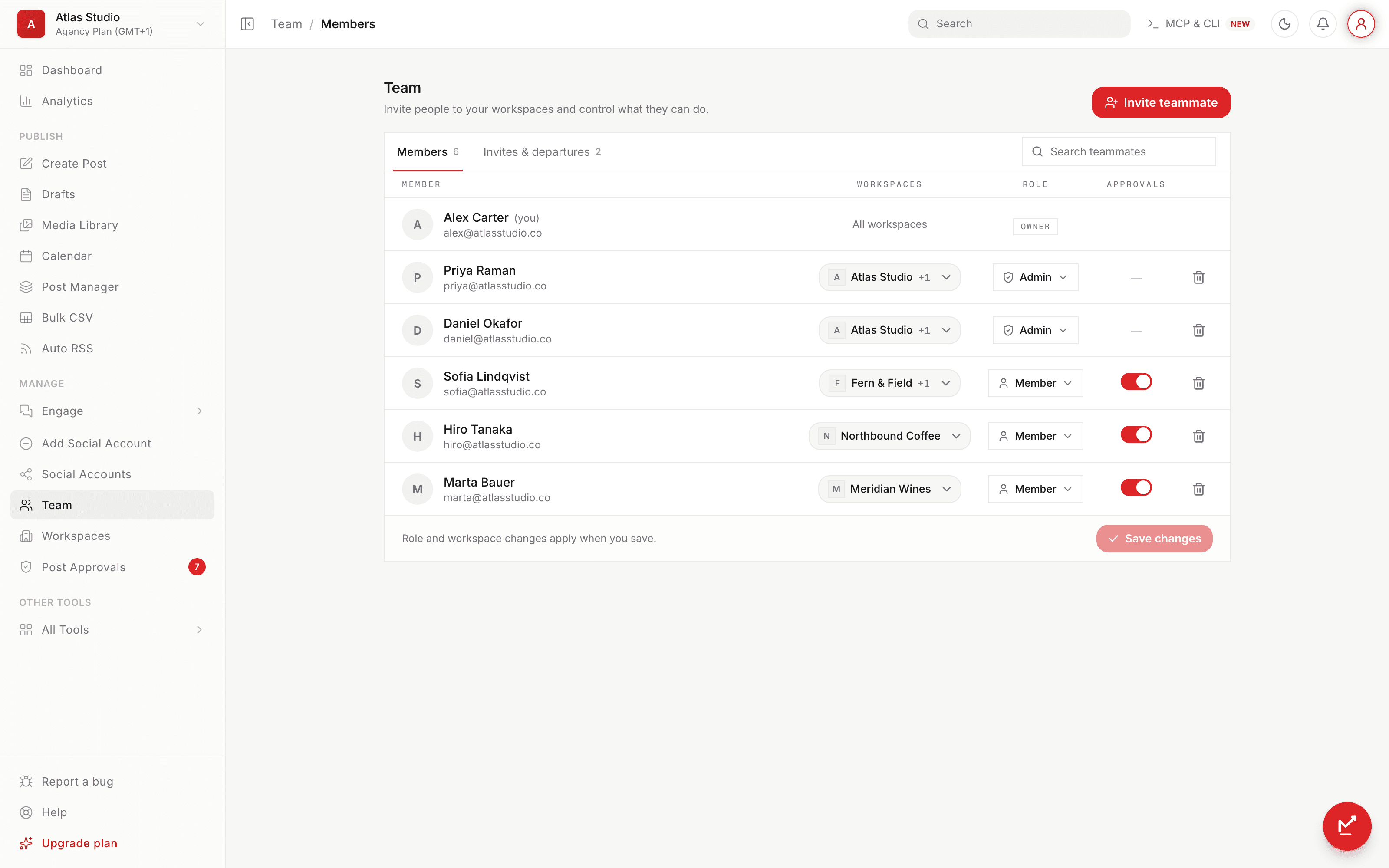 Invite with exact access · Social Magnum product screenshot